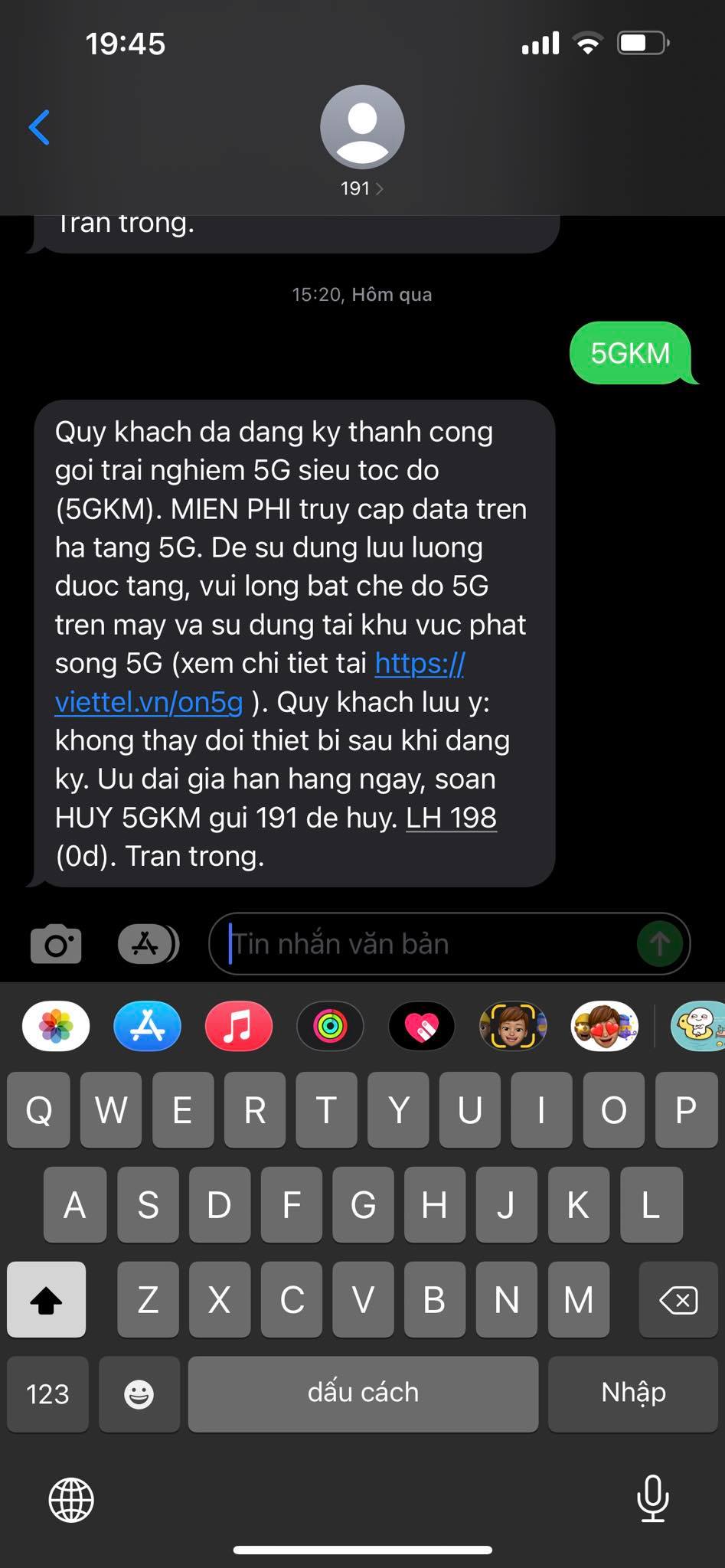 Đăng ký 5G Viettel