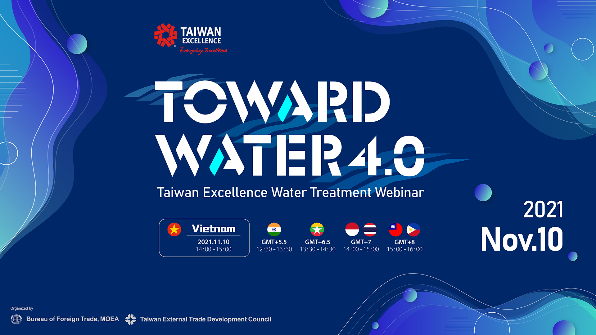 Taiwan Excellence giới thiệu công nghệ 4.0 và các cải tiến thông minh hàng đầu trong ngành nước tại Triển lãm Vietwater 2021