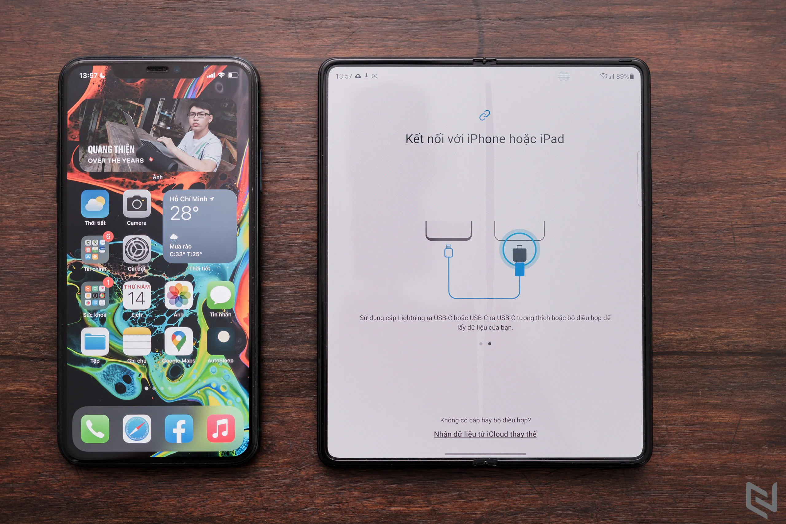 Cách chuyển dữ liệu từ iPhone sang Galaxy Z Fold3/Z Flip3