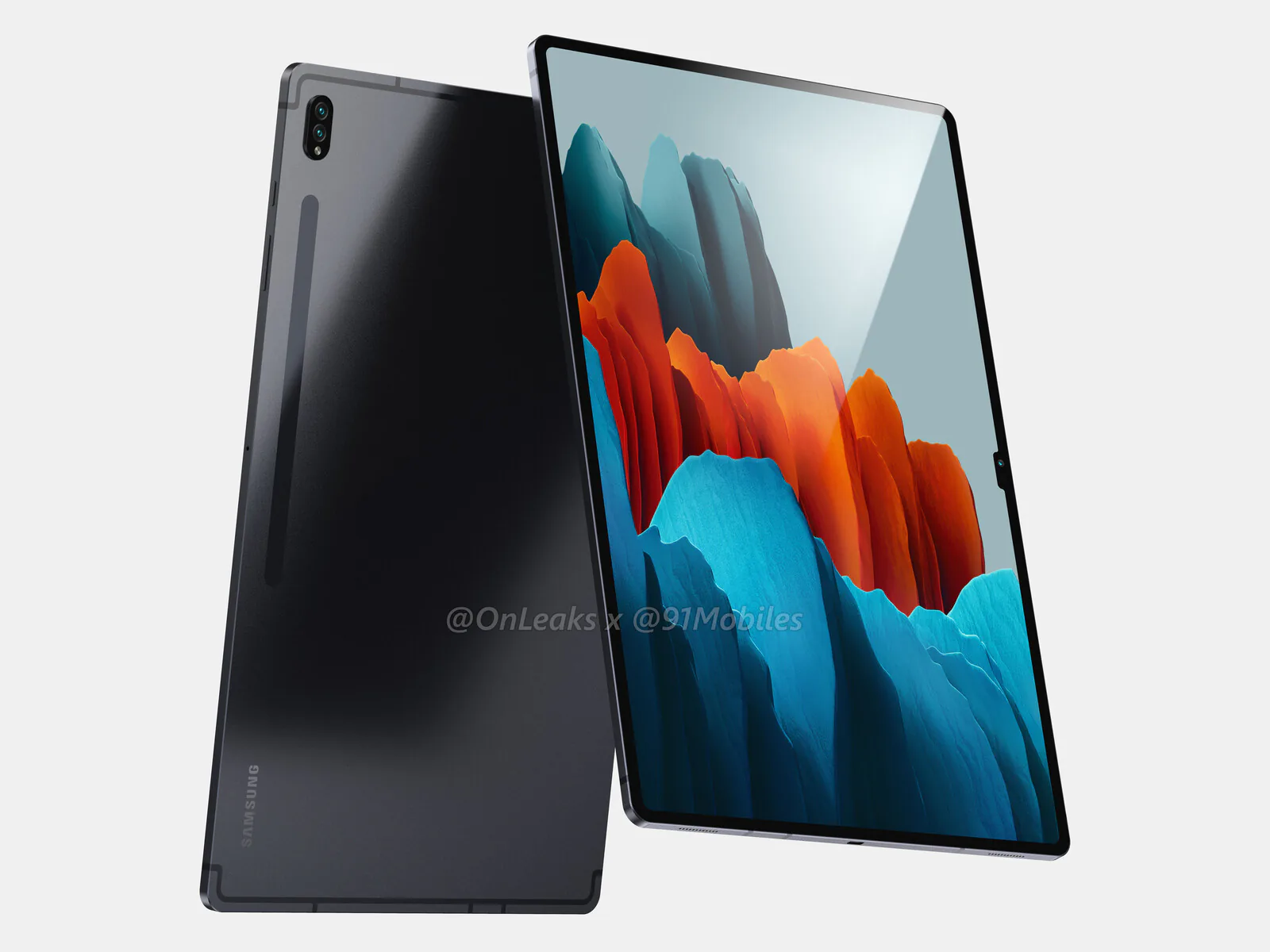 Lộ diện ảnh render Galaxy Tab S8 Ultra với màn hình OLED 14.6-inch và "tai thỏ"
