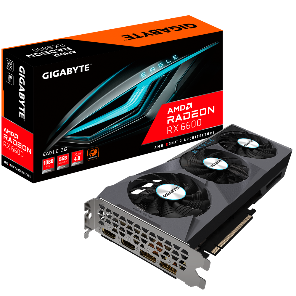 GIGABYTE ra mắt card đồ họa AMD Radeon RX 6600 EAGLE 8G