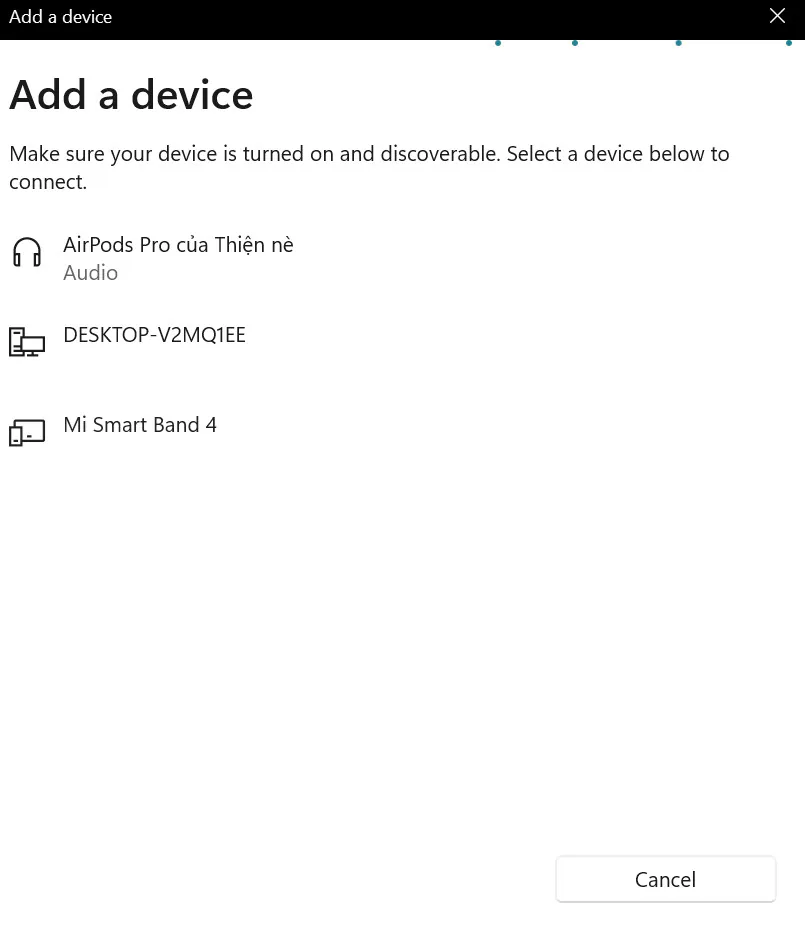 Hướng dẫn cách kết nối tai nghe AirPods tới máy tính Windows 11
