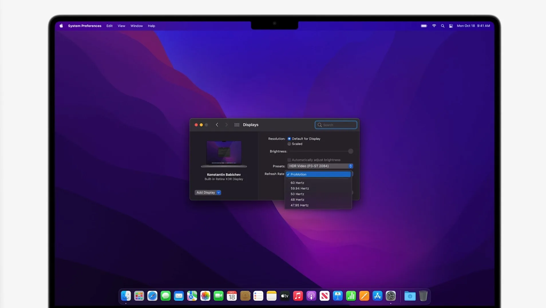 Apple trang bị màn hình Mini-LED 120Hz sử dụng công nghệ ProMotion cho MacBook Pro mới