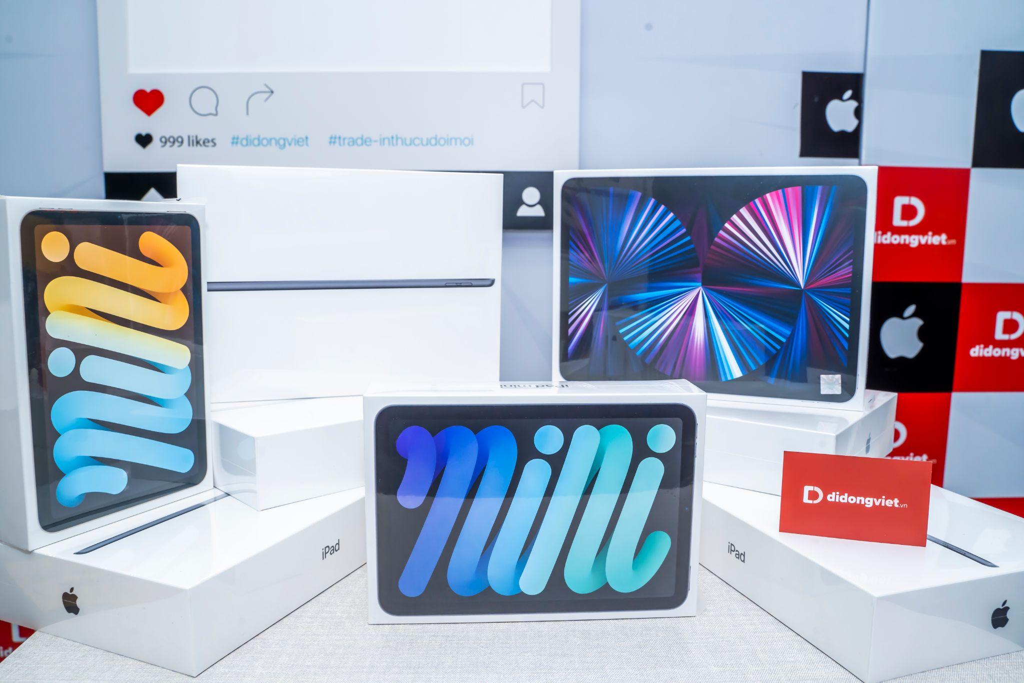 Loạt iPad 2021 bao gồm Pro M1, Mini 6, Gen 9 cập bến Di Động Việt, giá từ 9.9 triệu
