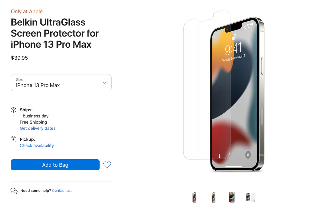 Miếng dán màn hình cường lực Belkin UltraGlass cho iPhone 13 Pro Max vừa kháng khuẩn lại vừa cứng cáp