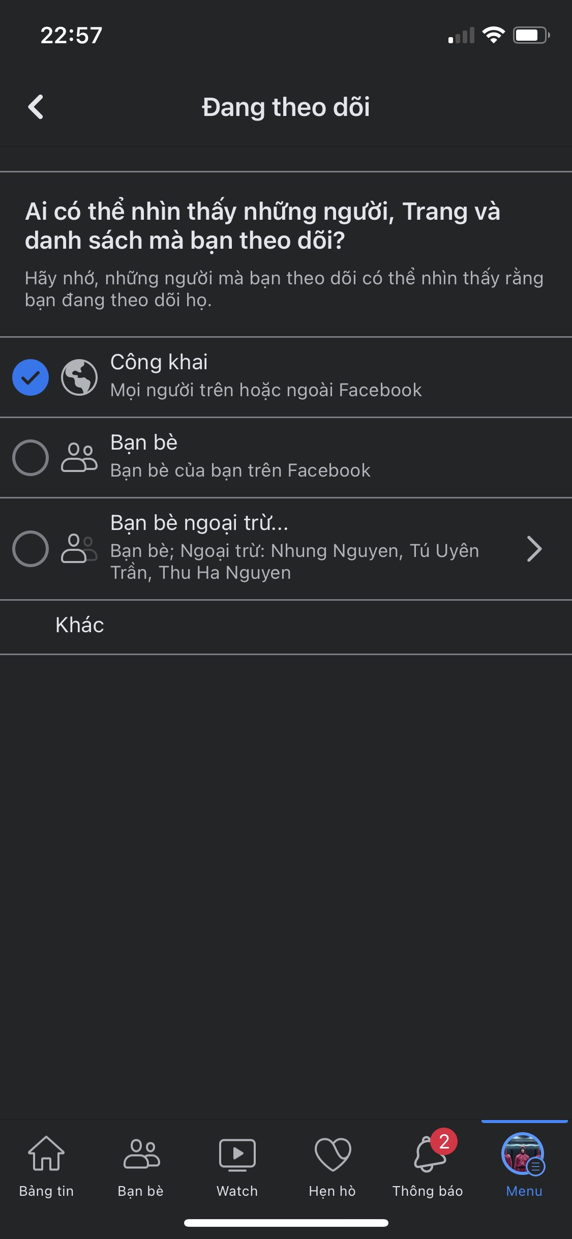 Hướng dẫn cách ẩn người đang theo dõi bạn trên Facebook