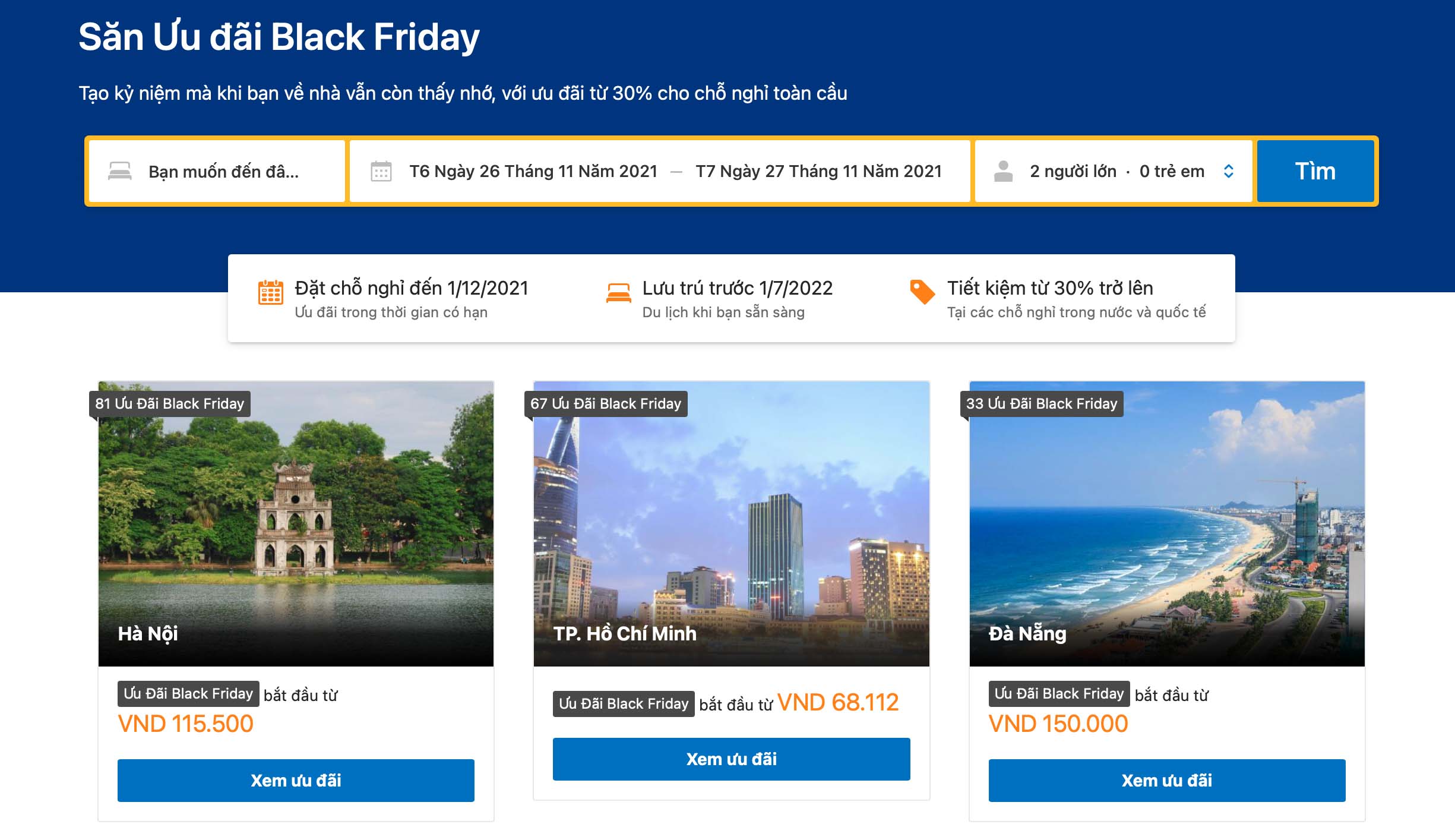 Chào mừng sự trở lại của du lịch, Booking.com tung ưu đãi Black Friday cực khủng giảm giá từ 40% cho du khách Việt Nam