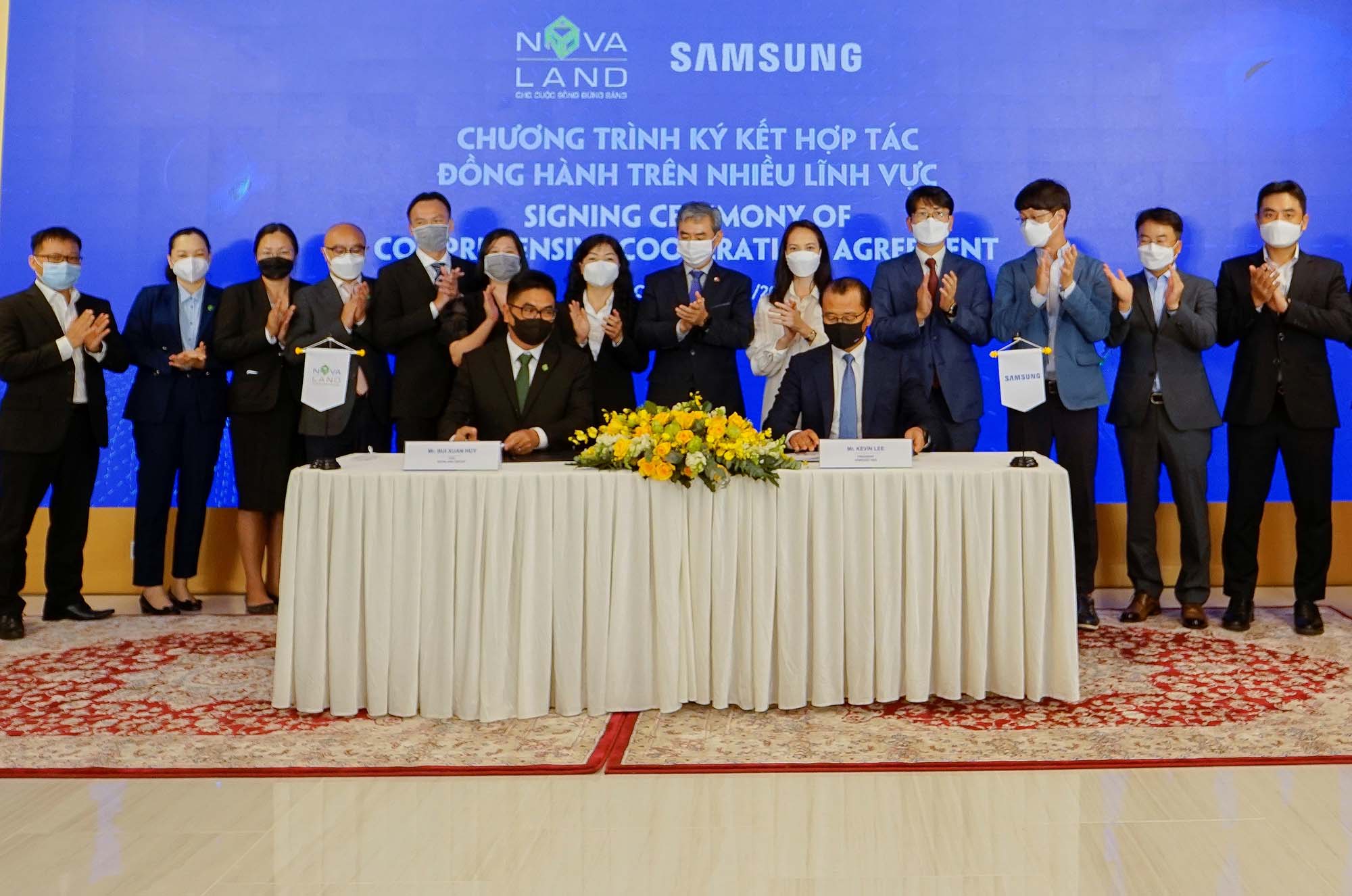 Novaland và Samsung ký kết hợp tác, đồng hành lâu dài trên nhiều lĩnh vực