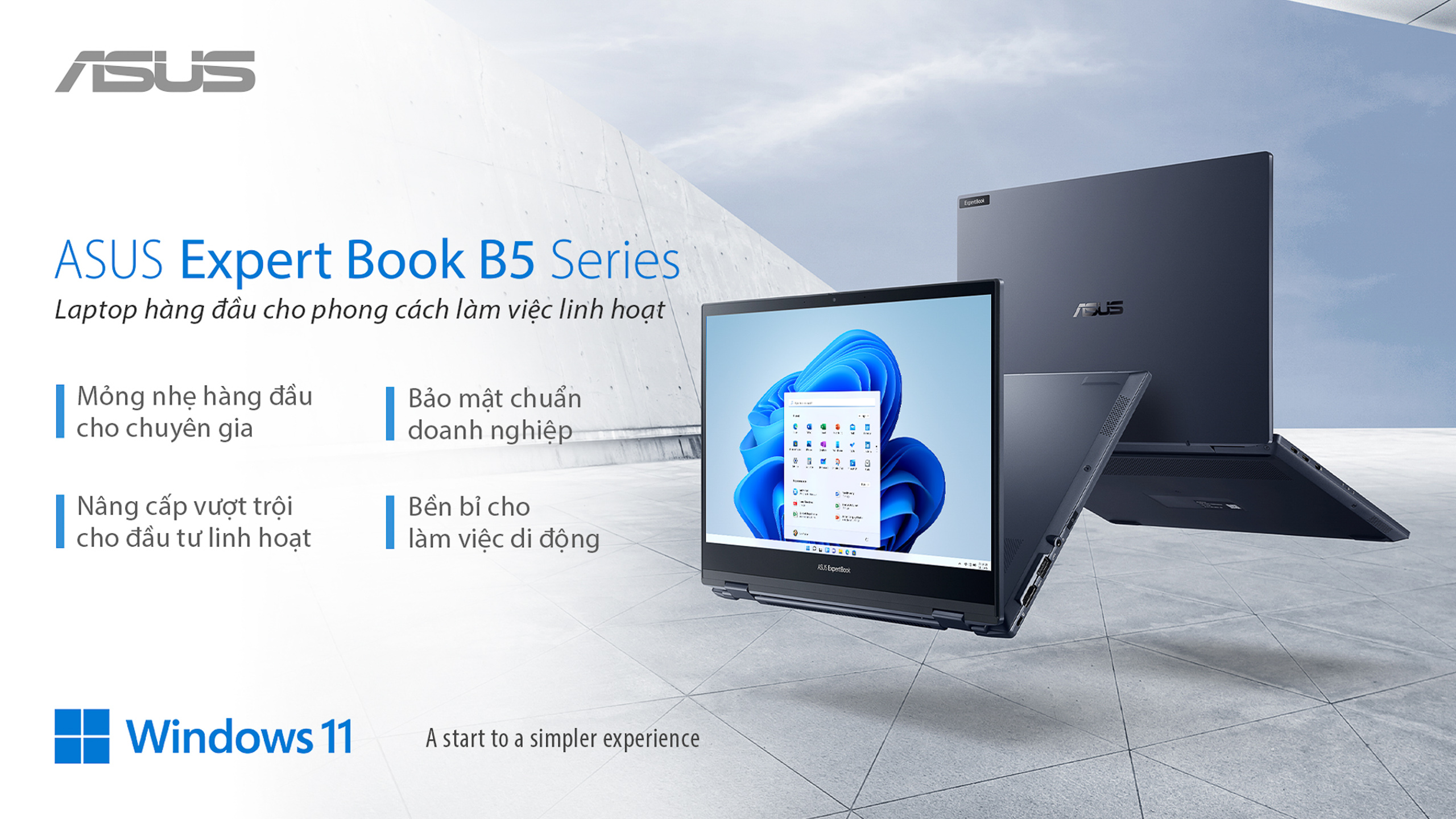 ASUS Việt Nam giới thiệu ExpertBook B5 Series: Laptop hàng đầu cho phong cách làm việc linh hoạt