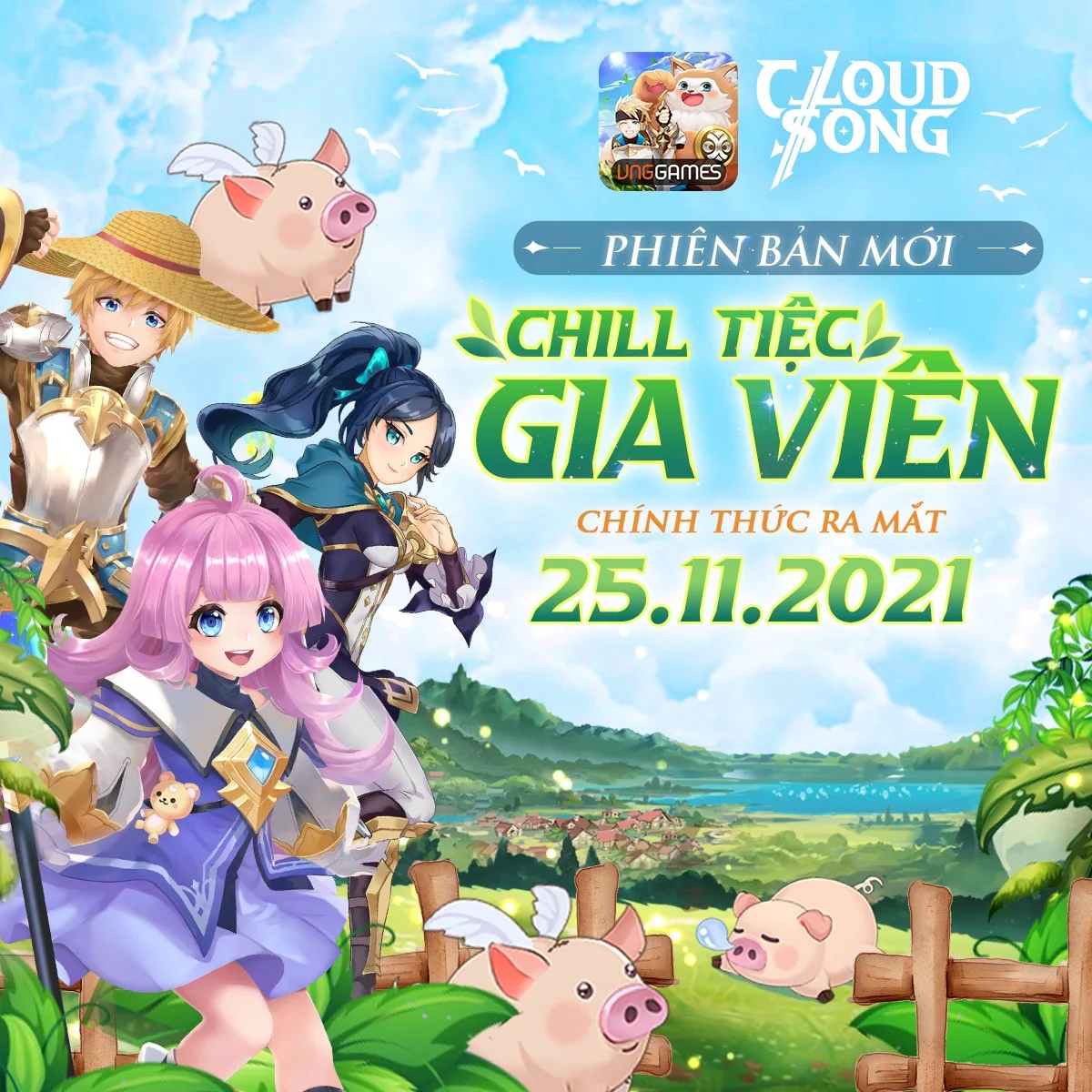 Cloud Song VNG tái hiện game nông trại trong phiên bản mới Chill Tiệc Gia Viên?