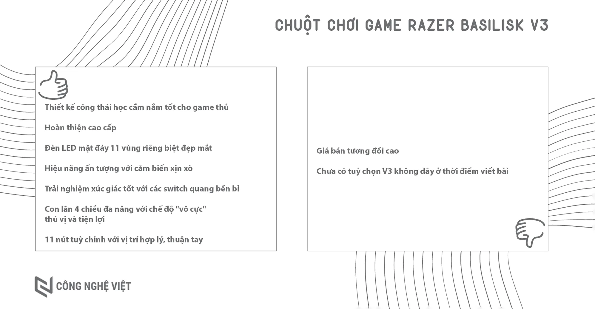 Đánh giá chuột chơi game Razer Basilisk V3: Hiệu năng khủng, hiệu ứng đèn LED đẹp, gần chạm ngưỡng hoàn mỹ