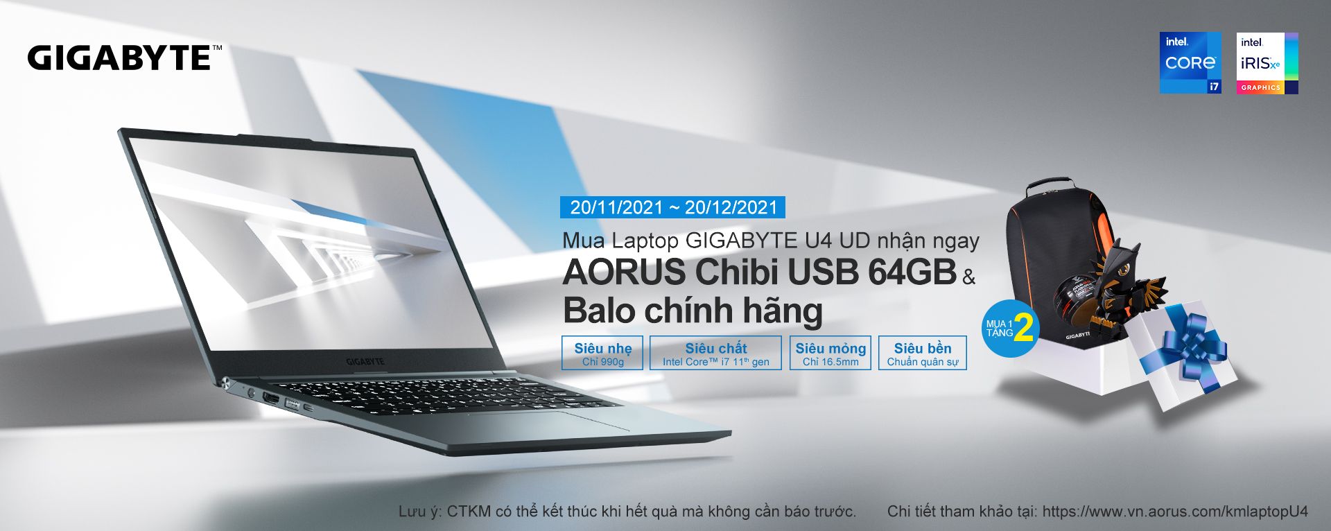 GIGABYTE giới thiệu dòng laptop ultrabook siêu mỏng nhẹ GIGABYTE U4 tại Việt Nam