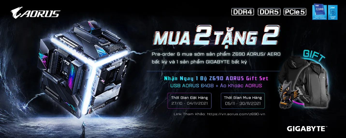 GIGABYTE giới thiệu loạt sản phẩm bo mạch chủ Z690, RAM DDR5 thế hệ mới tại Việt Nam