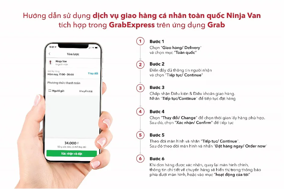 Dịch vụ giao hàng cá nhân toàn quốc của Ninja Van trên GrabExpress giúp hàng chục triệu khách hàng vận chuyển hàng hóa an toàn, tiện lợi trong mùa dịch Covid-19