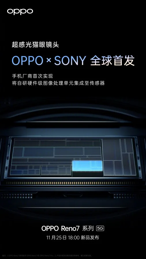 Oppo Reno7 series được xác nhận sẽ trang bị cảm biến Sony IMX709