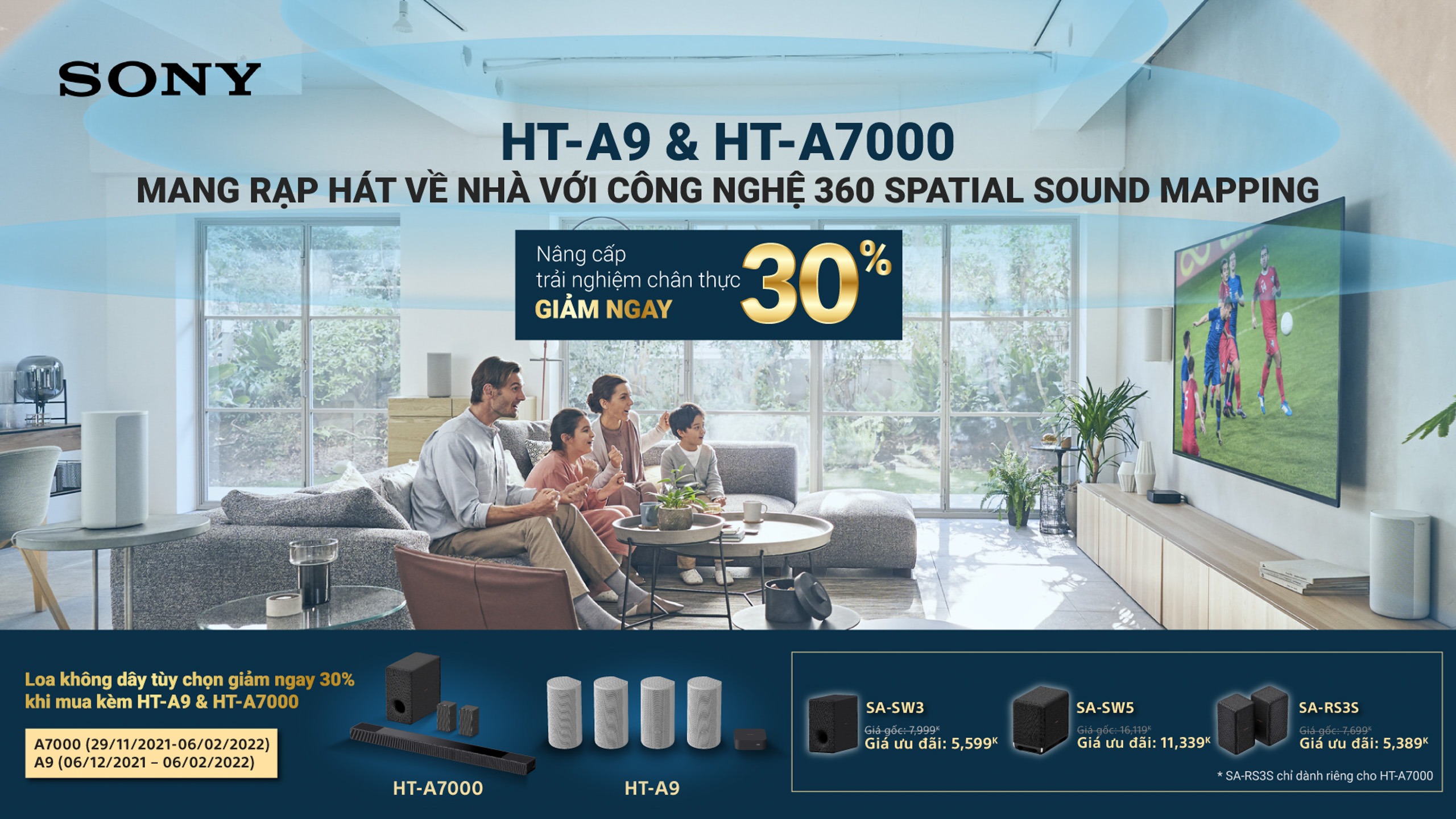 Trải nghiệm âm thanh vòm lên đỉnh cao mới với hệ thống rạp hát tại gia HT-A9 và Soundbar đầu bảng HT-A7000