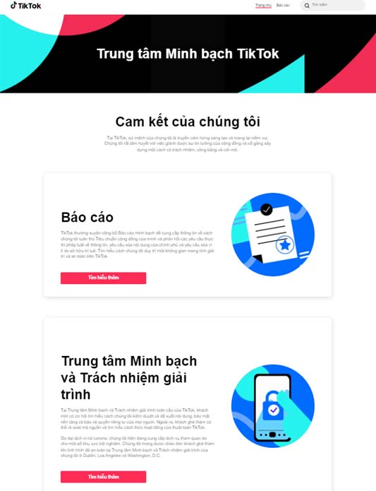TikTok công bố cải tiến mới của Trung tâm Minh bạch