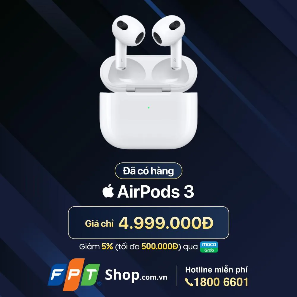 FPT Shop & F.Studio by FPT tiên phong lên kệ AirPods 3 với giá hấp dẫn 4.99 triệu đồng