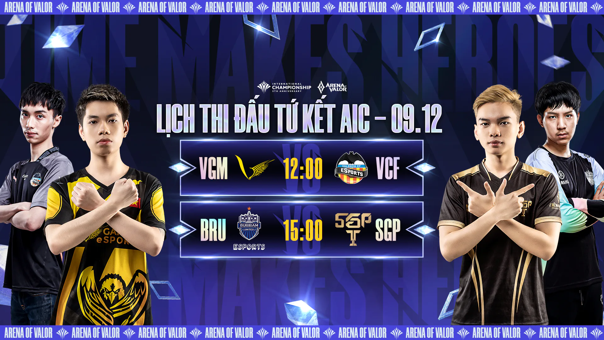 Giải đấu AIC 2021 - lịch thi đấu tứ kết: Saigon Phantom cùng V Gaming giành quyền đi tiếp, đối đầu 2 đại diện Thái Lan