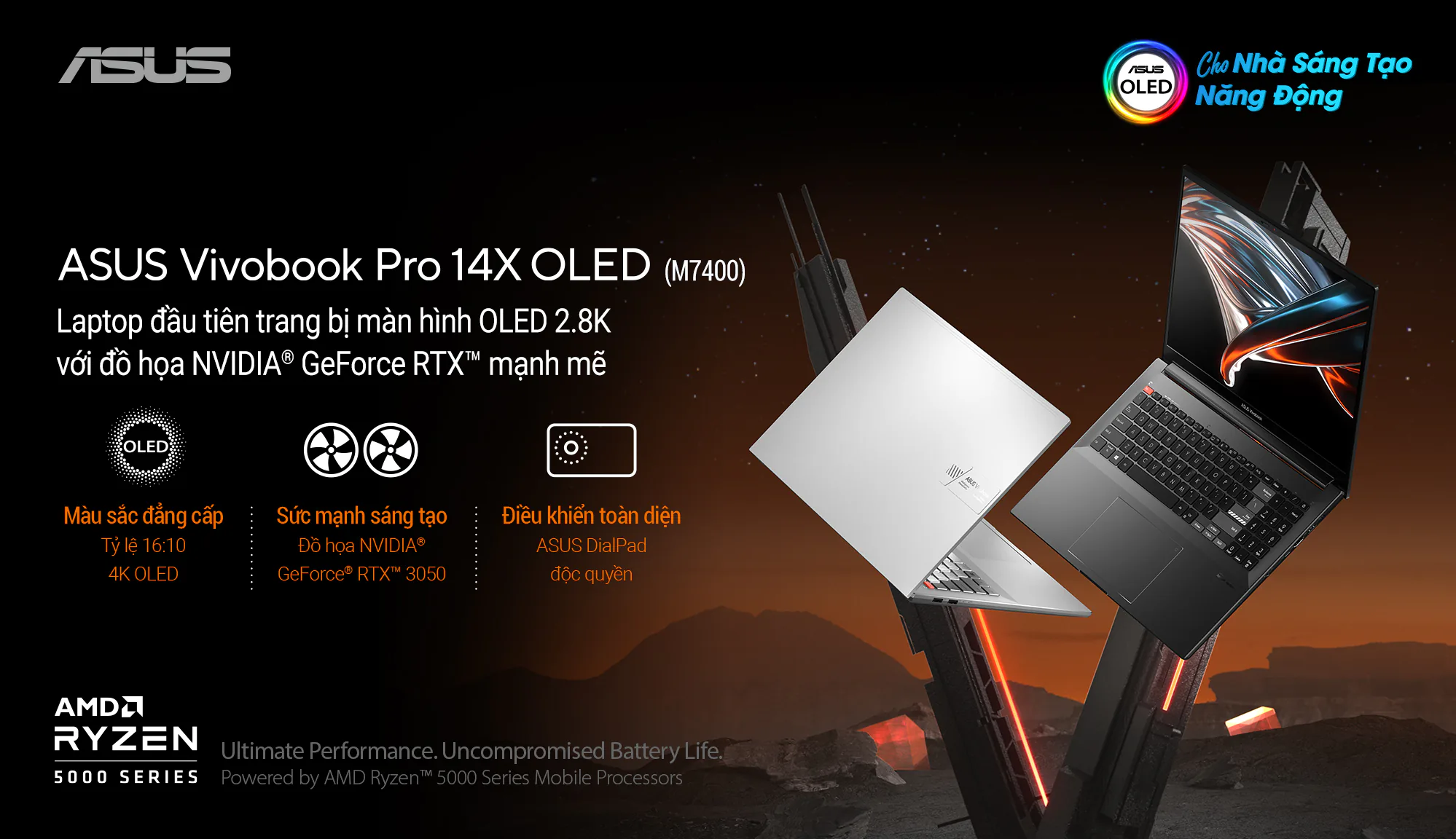 ASUS hoàn thiện giải pháp cho giới sáng tạo nội dung năng động với loạt laptop VivoBook Pro 14X OLED và VivoBook Pro 15 OLED