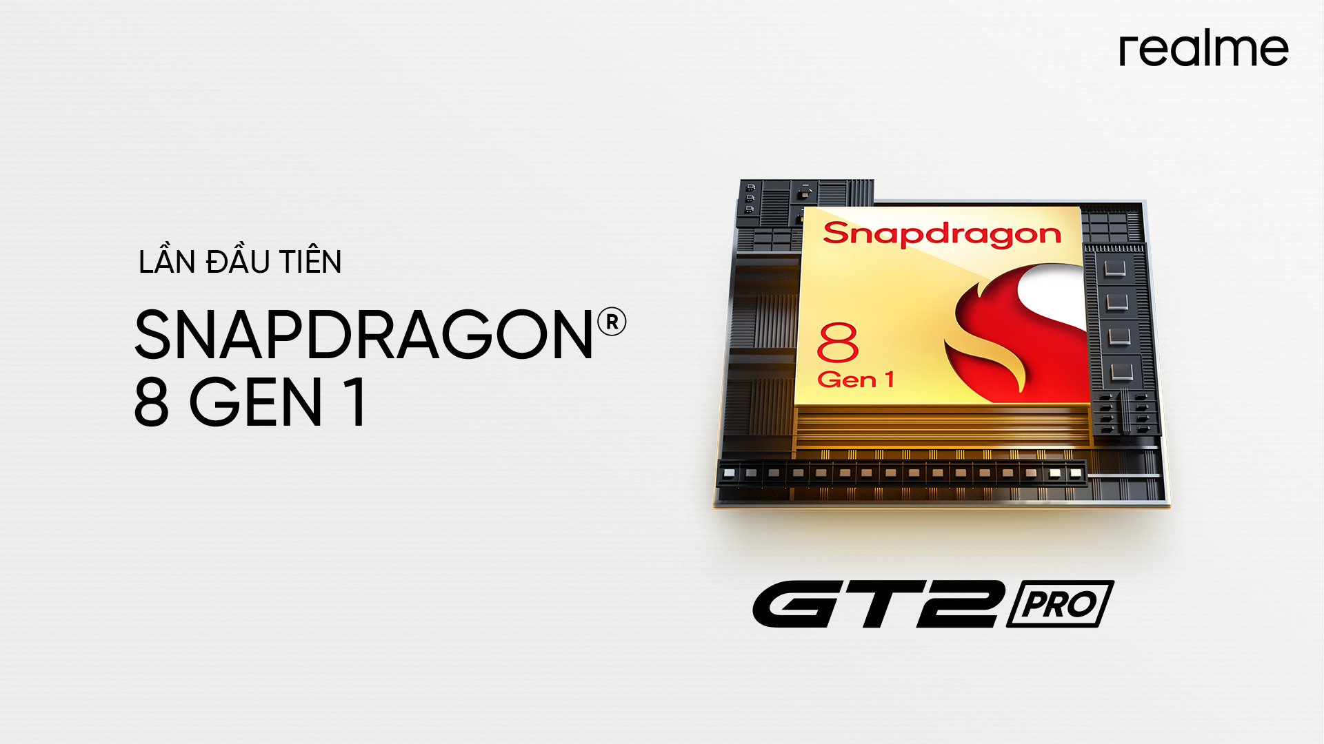 Smartphone cao cấp đầu tiên của realme sẽ chạy chip Snapdragon® 8 Gen 1