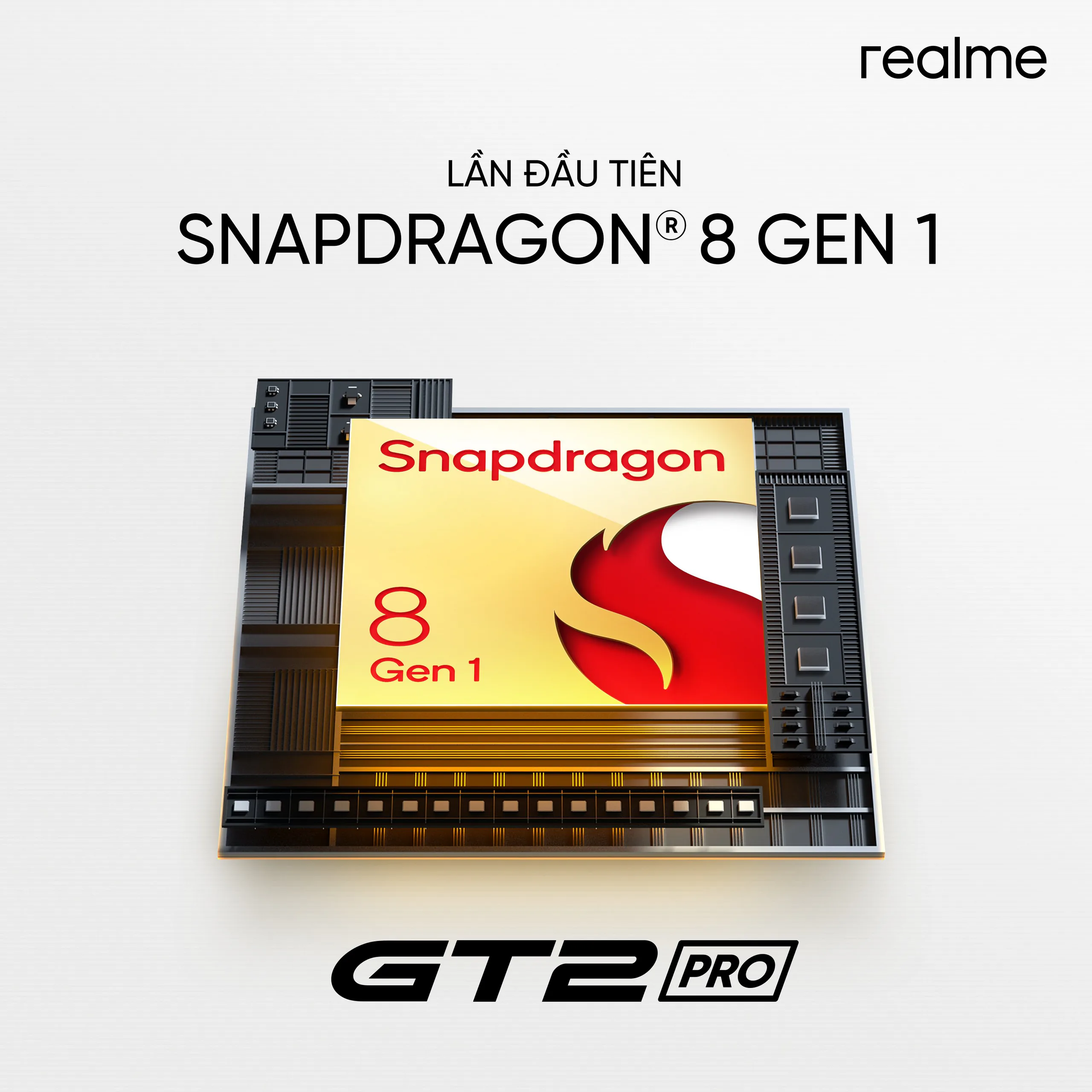 Smartphone cao cấp đầu tiên của realme sẽ chạy chip Snapdragon® 8 Gen 1