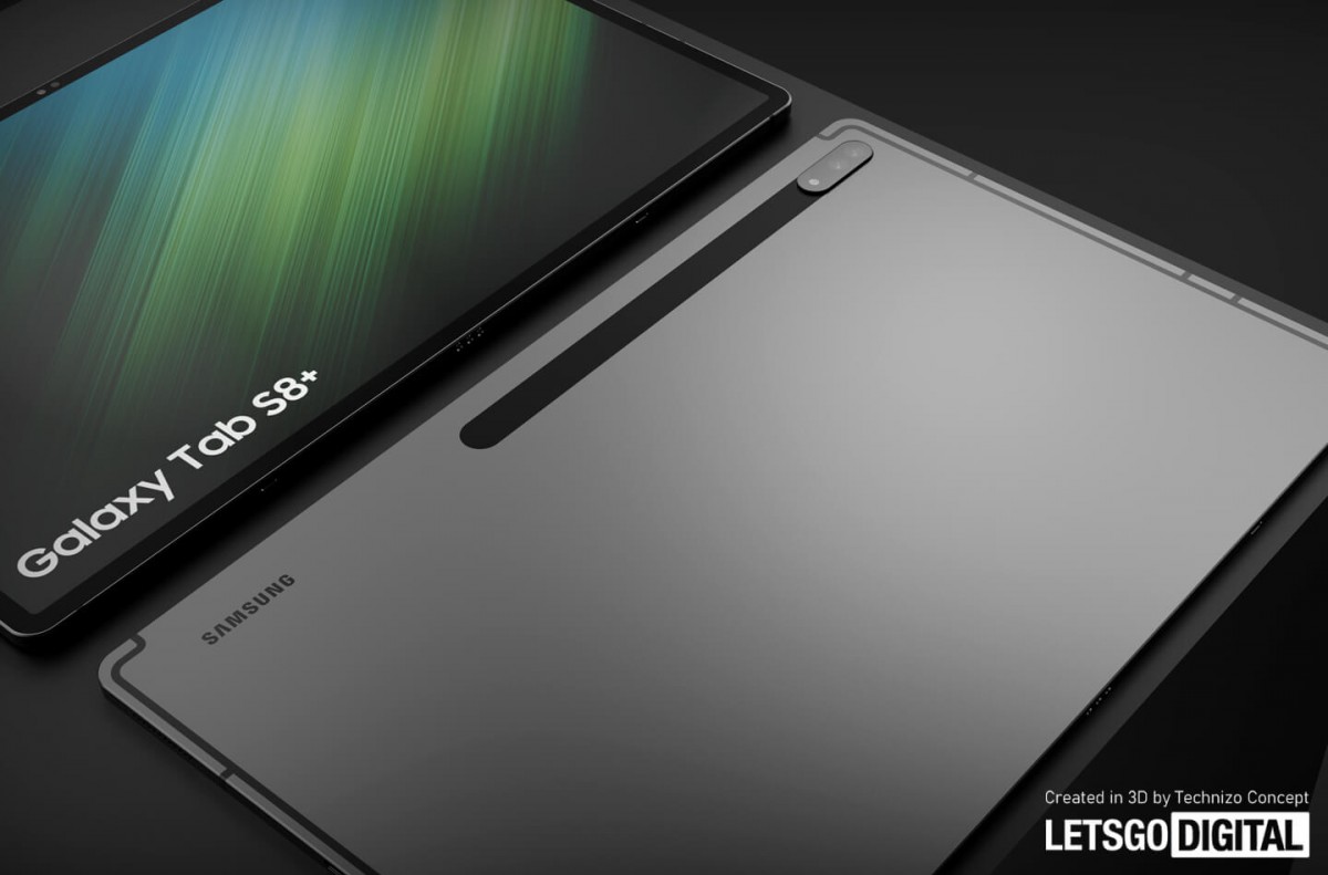 Lộ diện ảnh render của máy tính bảng Samsung Galaxy Tab S8+