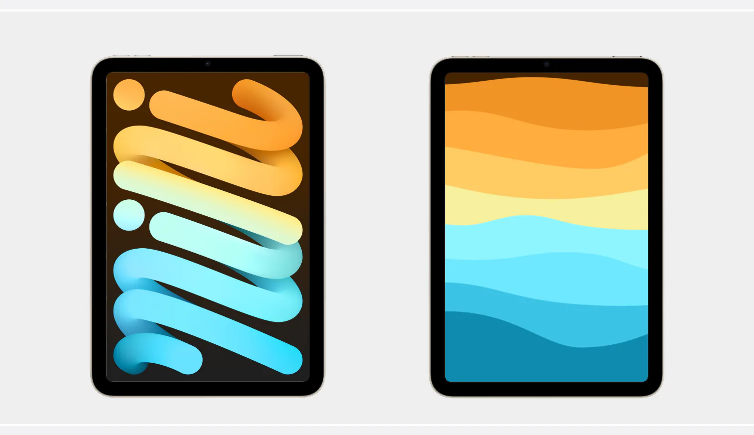 Ảnh nền iPhone đẹp với hiệu ứng gợn sóng gradient lấy cảm hứng từ iPad Mini