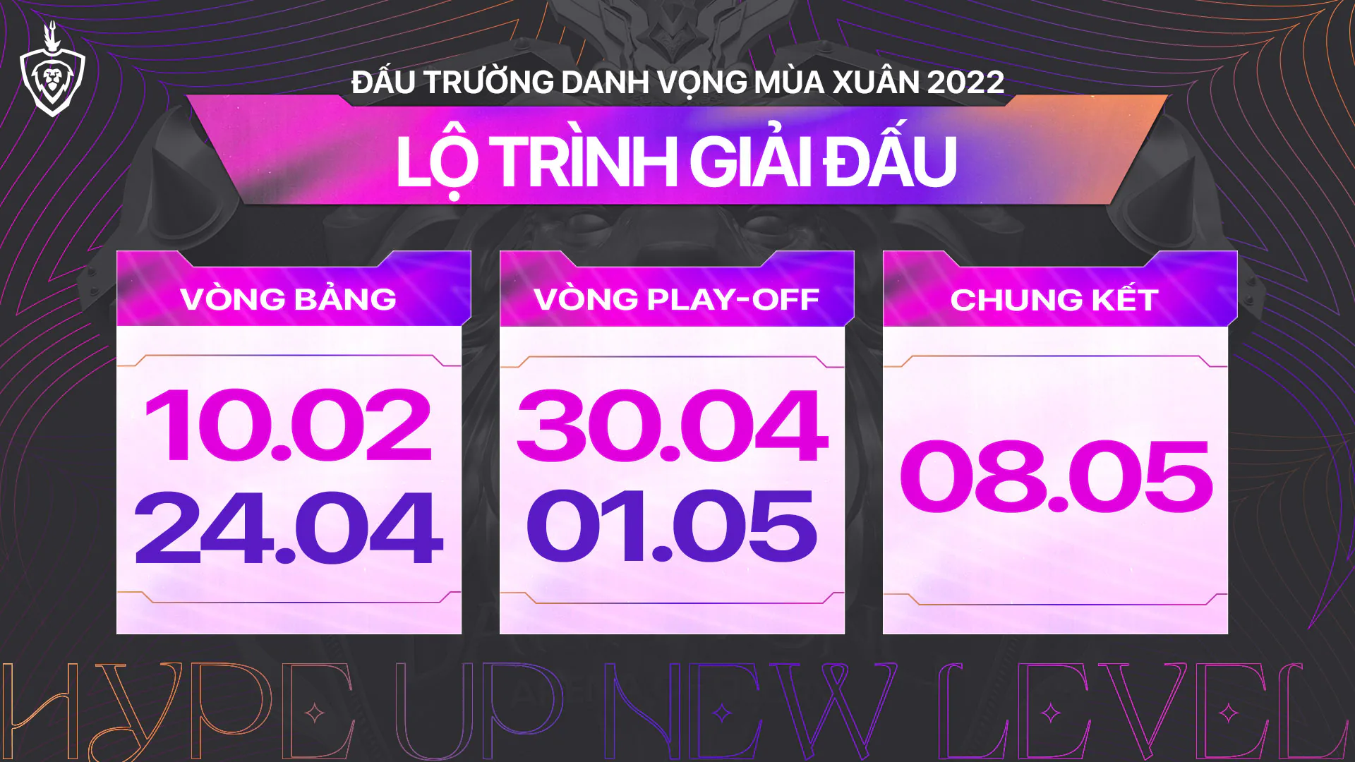 Giải đấu Đấu Trường Danh Vọng mùa Xuân 2022 sẽ khởi tranh vào 10/2 với 10 đội tuyển tranh tài cho giải thưởng 3 tỷ đồng