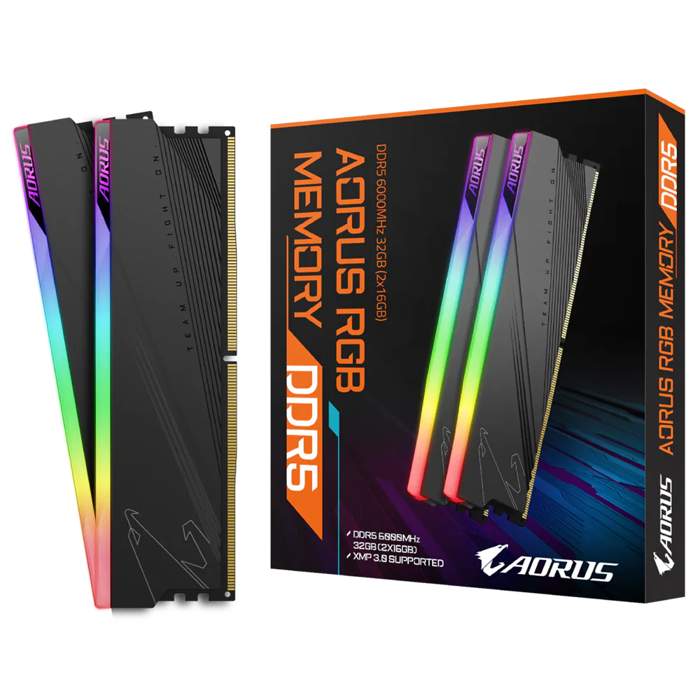 GIGABYTE ra mắt bộ nhớ AORUS DDR5 6000MHz 32GB, hiệu suất đỉnh cao, công nghệ RGB đẹp mắt