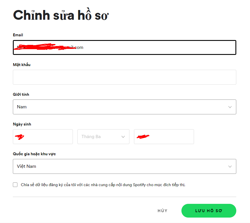 Hướng dẫn cách thay đổi địa chỉ email cho tài khoản Spotify
