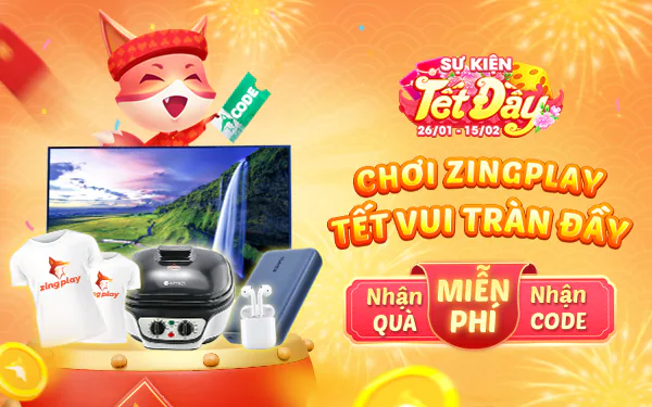 ZingPlay tung hàng loạt quà và code miễn phí xuyên Tết cho người chơi