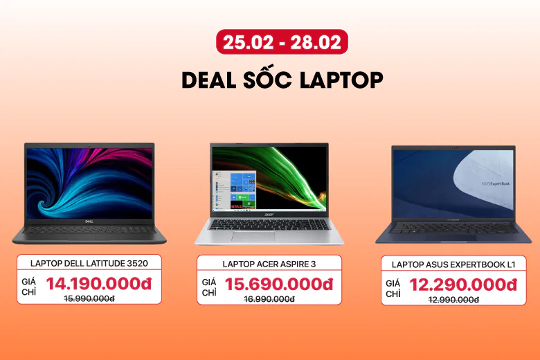 Cuối tháng 2, giá điện thoại, tablet, laptop và phụ kiện công nghệ giảm mạnh, có thiết bị giảm đến 60%