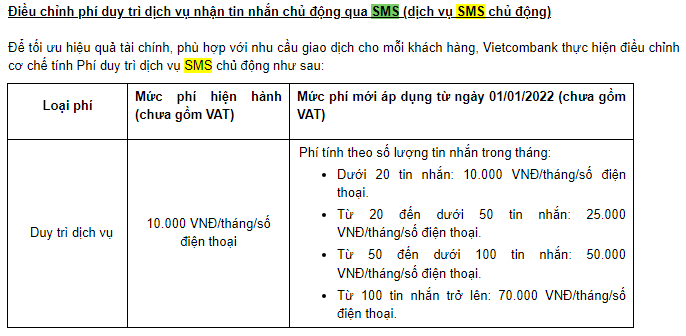 Cách huỷ dịch vụ SMS Banking Vietcombank ngưng gửi tin nhắn về máy