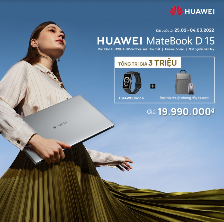 Huawei chính thức cho đặt hàng trước laptop MateBook 14 và MateBook D15
