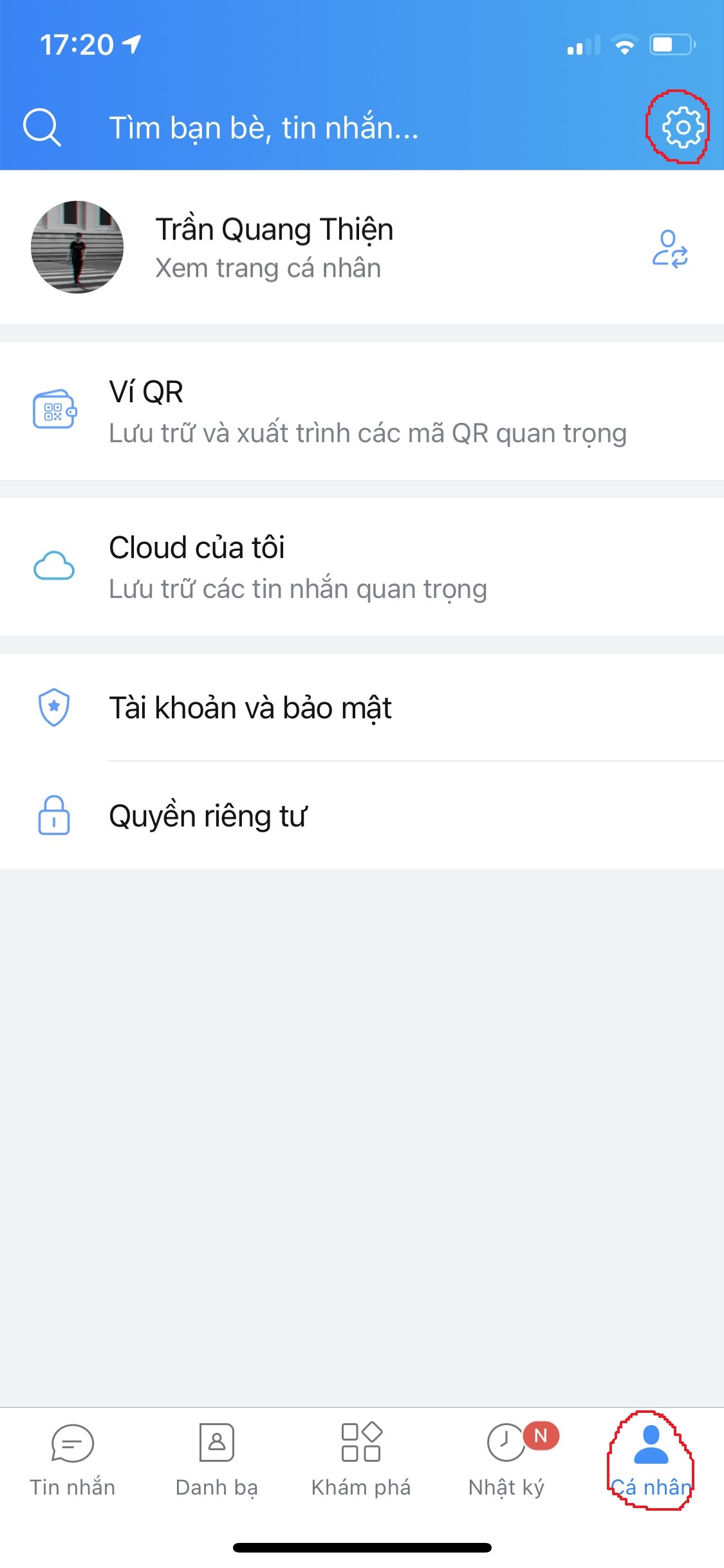 Hướng dẫn cách dùng vân tay hoặc Face ID để mở khoá ứng dụng Zalo