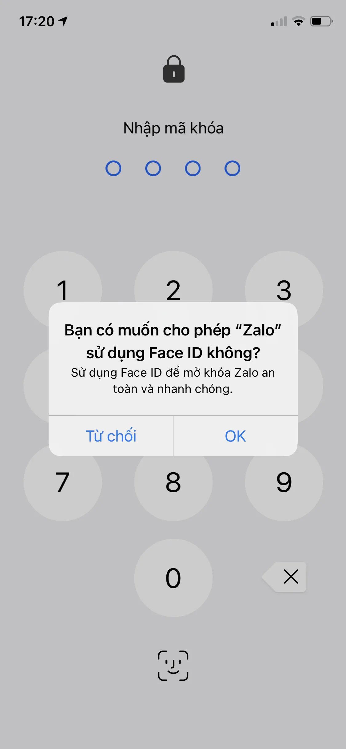 Hướng dẫn cách dùng vân tay hoặc Face ID để mở khoá ứng dụng Zalo