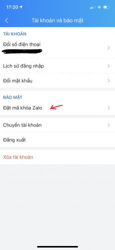 Hướng dẫn cách dùng vân tay hoặc Face ID để mở khoá ứng dụng Zalo