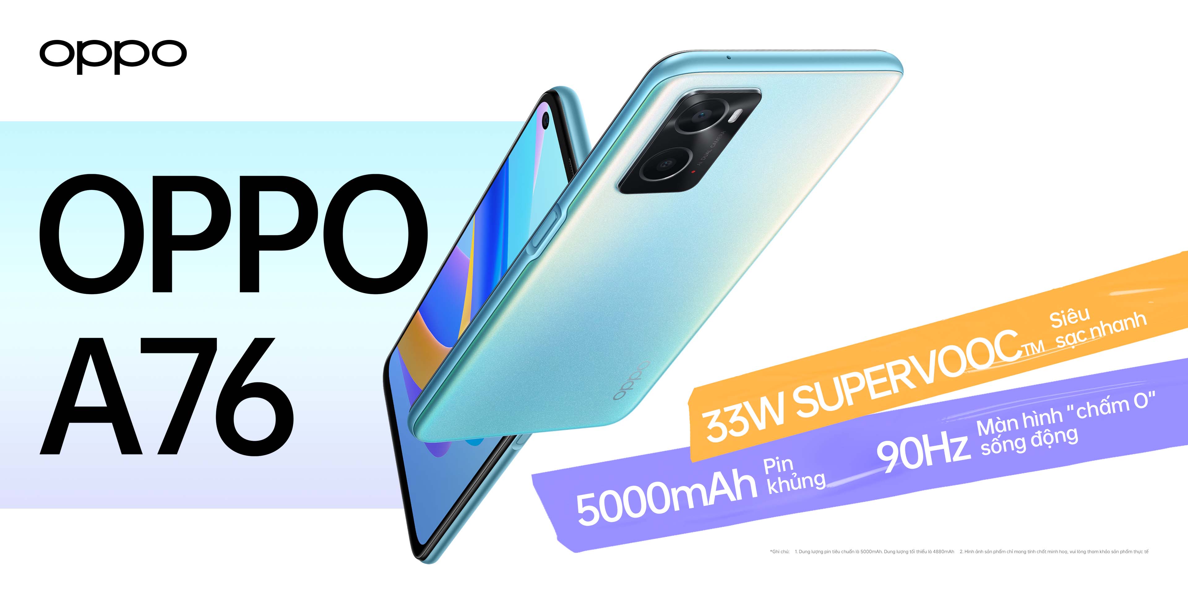 OPPO A76 – smartphone sạc nhanh nhất trong phân khúc