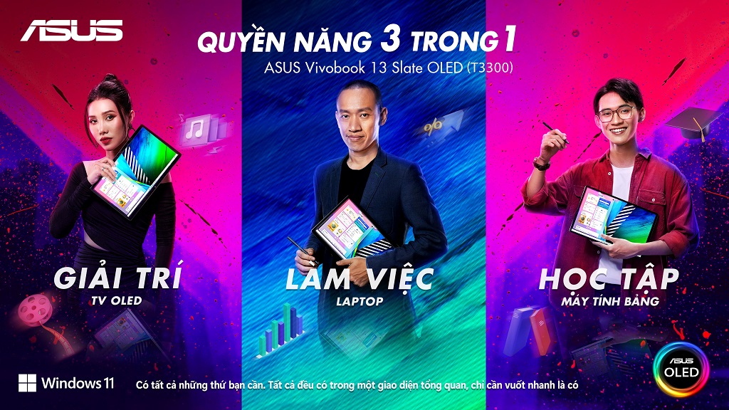ASUS Việt Nam chính thức ra mắt VivoBook 13 Slate OLED (T3300)