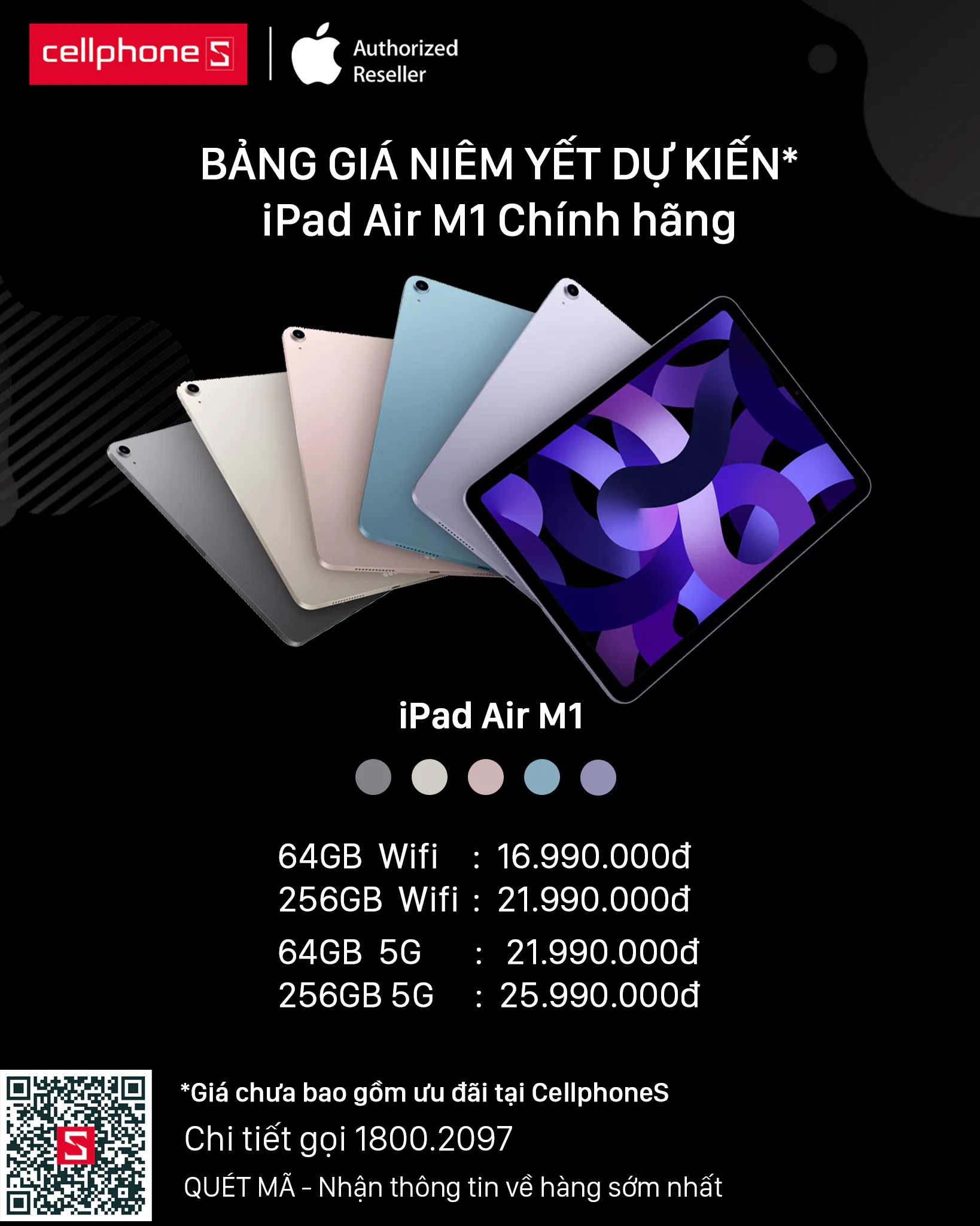 CellphoneS công bố giá dự kiến loạt sản phẩm ra mắt trong sự kiện Apple Peek Performance