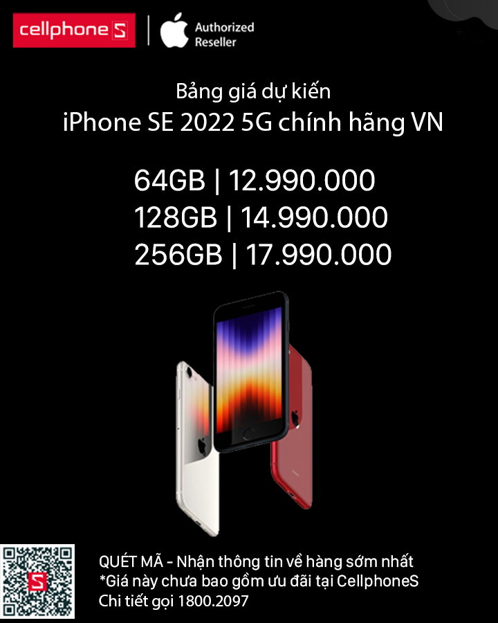 CellphoneS công bố giá dự kiến loạt sản phẩm ra mắt trong sự kiện Apple Peek Performance