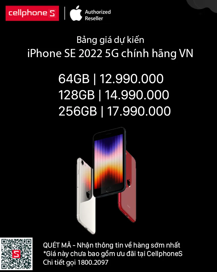 CellphoneS công bố giá dự kiến loạt sản phẩm ra mắt trong sự kiện Apple Peek Performance