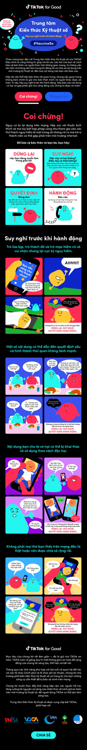 TikTok chính thức ra mắt Trung tâm Kiến thức Kỹ thuật số cùng 2 chiến dịch về an toàn #VaccineSo và #HSAnToan tại Vietnam