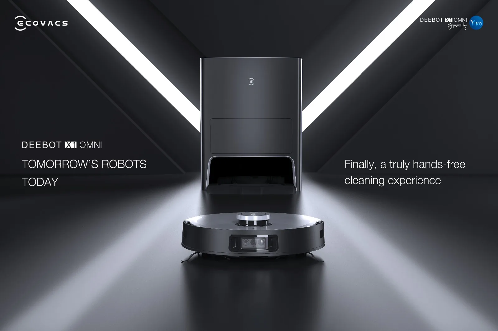 ECOVACS ROBOTICS mắt thương hiệu mới Robot hút bụi và lau nhà all-in-one DEEBOT X1 OMNI