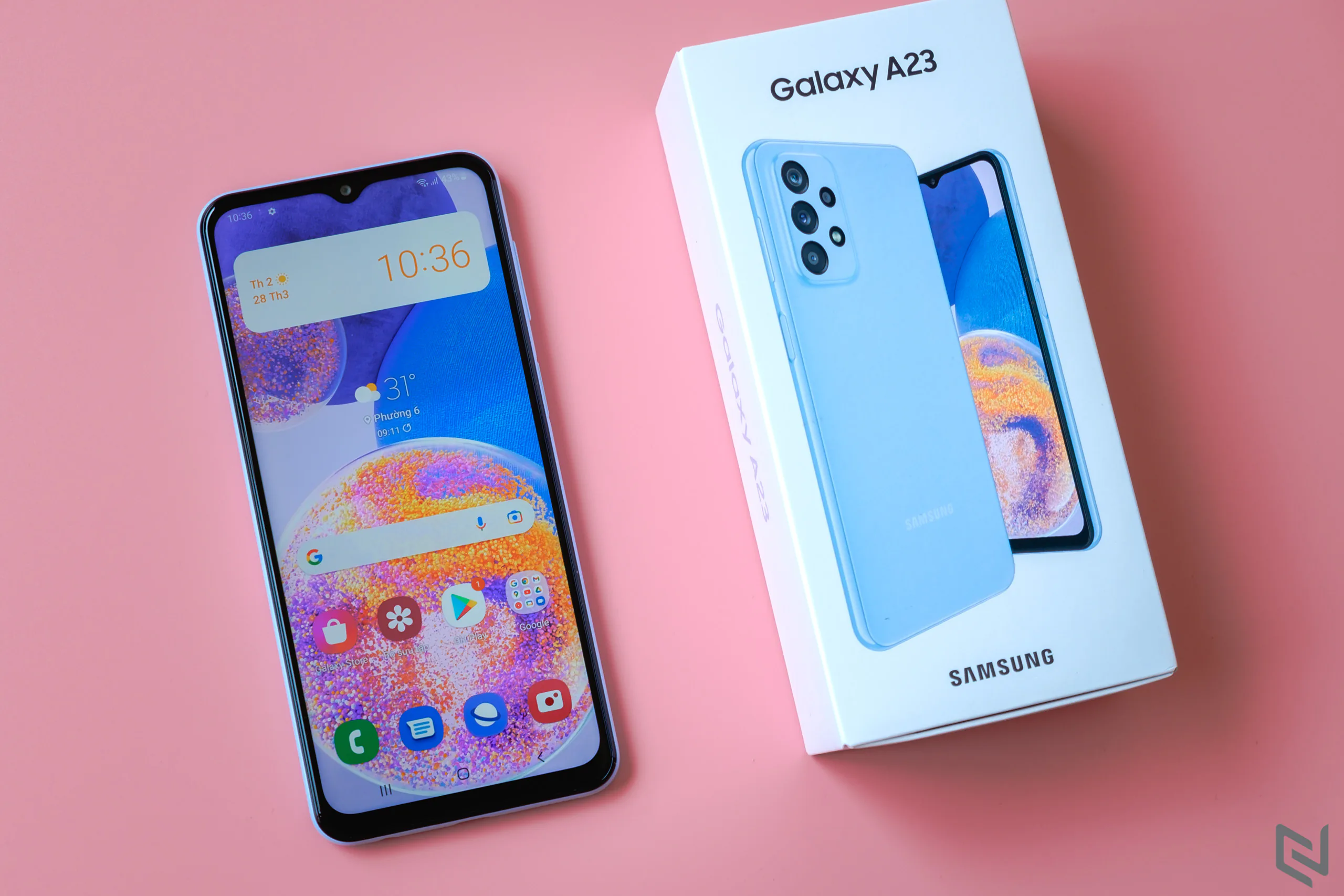 Trên tay Samsung Galaxy A23: Màu sắc tươi tắn và trẻ trung, thông số đáng chú ý trong phân khúc
