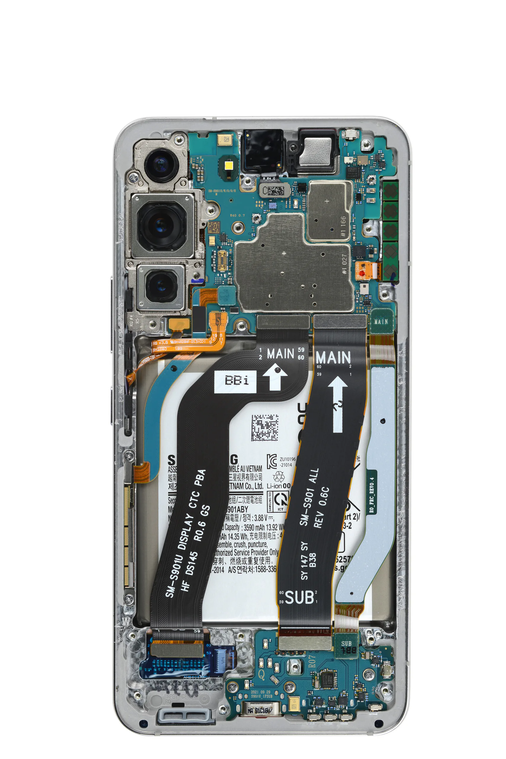 Tháo tung Galaxy S22 Ultra cùng iFixit: Hệ thống làm mát và nhiều thành phần phức tạp