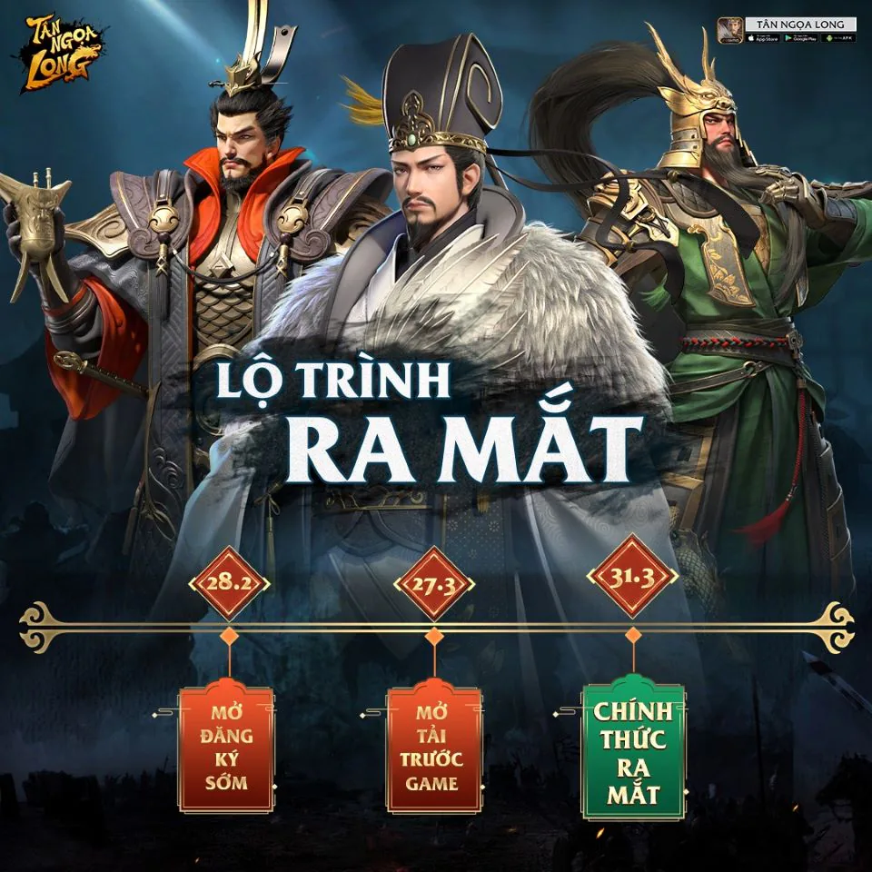 Tân Ngoạ Long bắt đầu cho tải về tại Google Play và App Store từ 28/3