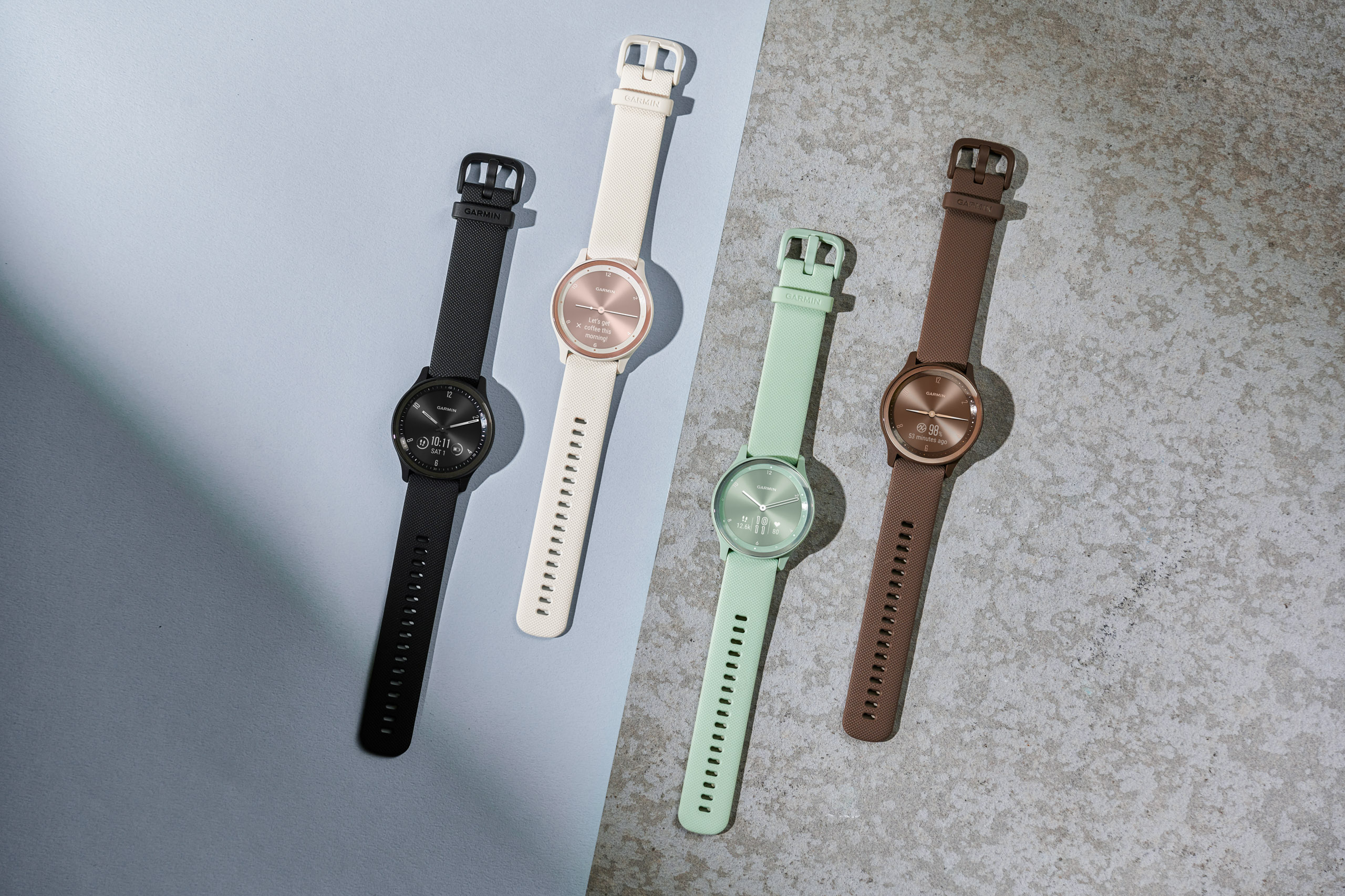 Đồng hồ thông minh hybrid Garmin vívomove Sport, mặt đồng hồ kim cổ điển kết hợp với màn hình cảm ứng ẩn hiện đại