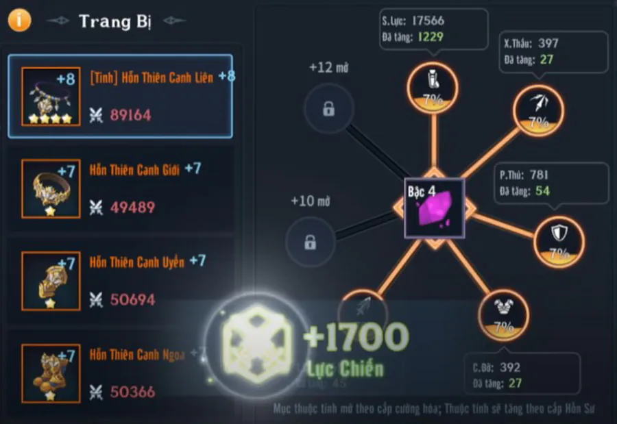 Đấu La VNG: Cấp bậc, chiến lực và mẹo buff level thần tốc